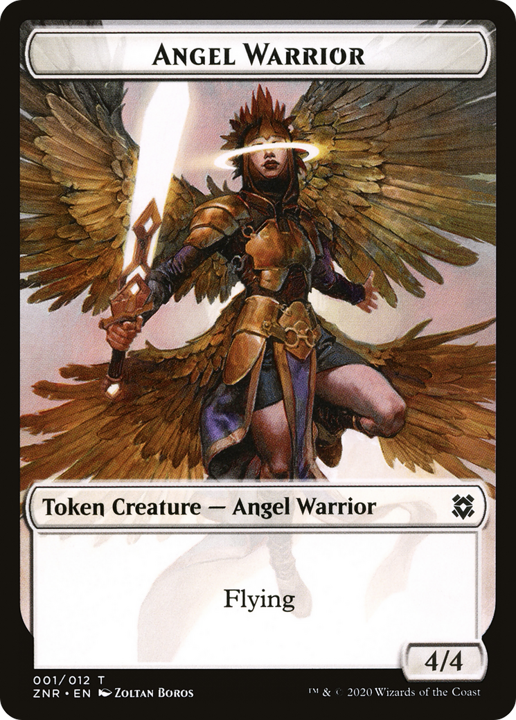 Angel Warrior (TZNR-001) - Zendikar Rising Tokens Foil