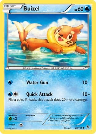 Buizel 028/106 - XY Flashfire Reverse Holofoil