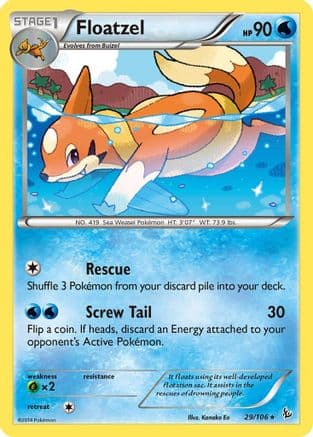 Floatzel 029/106 - XY Flashfire