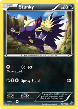 Stunky 054/106 - XY Flashfire Reverse Holofoil