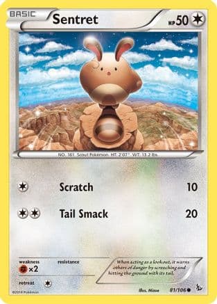 Sentret 081/106 - XY Flashfire Reverse Holofoil