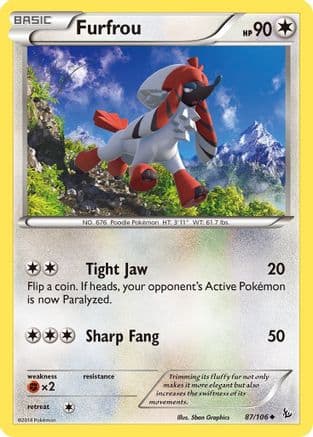 Furfrou 087/106 - XY Flashfire Reverse Holofoil