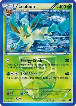 Leafeon (BW Plasma Freeze) 11/116 - Deck Exclusives Holofoil