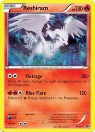 Reshiram - 21/99 (Next Destinies)/099 - Holofoil Deck Exclusives - Holo Rare
