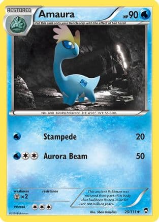 Amaura 025/111 - XY Furious Fists Reverse Holofoil