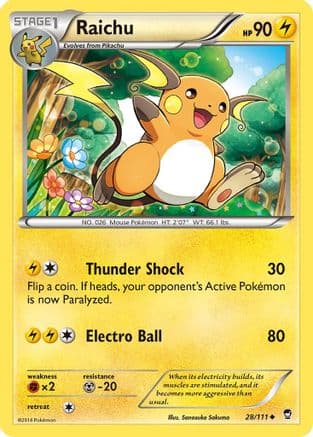 Raichu 028/111 - XY Furious Fists Reverse Holofoil