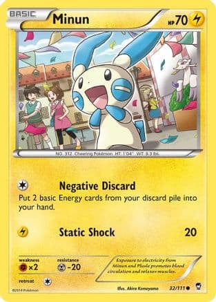 Minun 032/111 - XY Furious Fists Reverse Holofoil