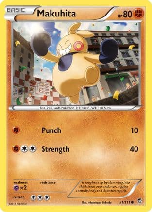 Makuhita 051/111 - XY Furious Fists Reverse Holofoil