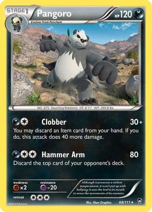Pangoro 068/111 - XY Furious Fists Reverse Holofoil