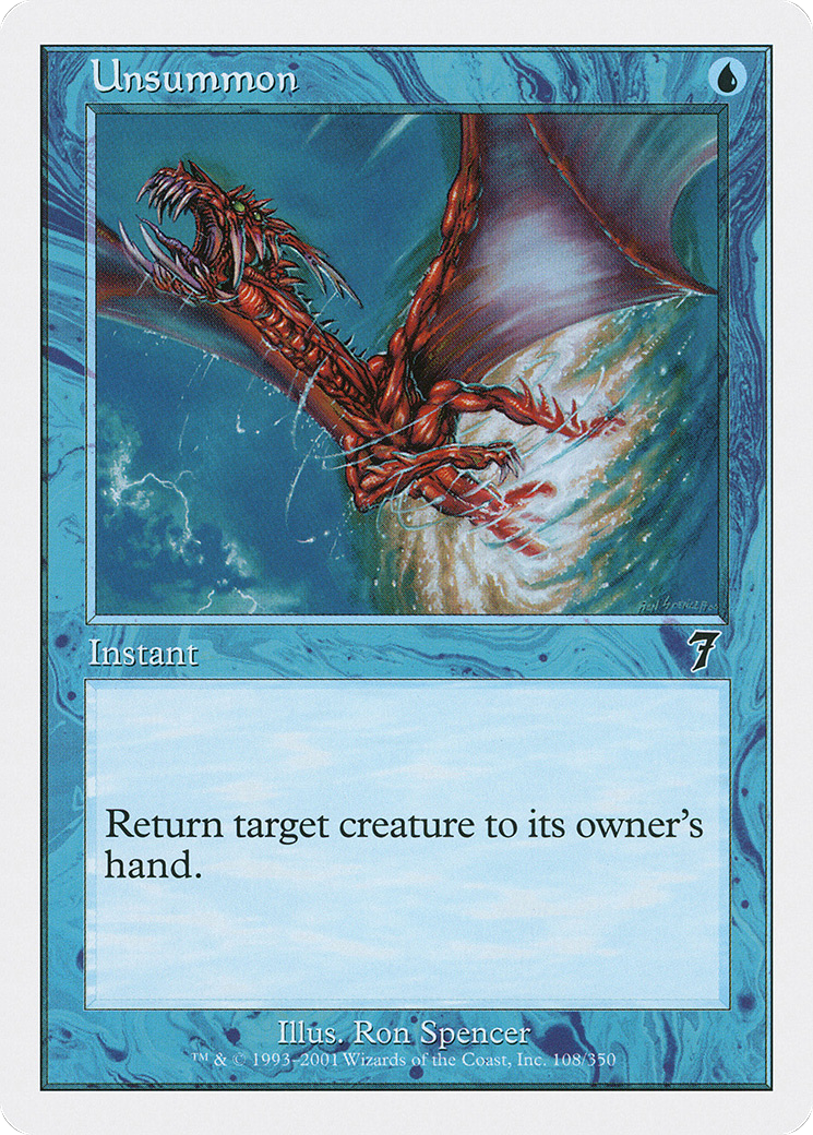 Unsummon (7ED-108) - Seventh Edition