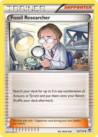 Fossil Researcher 092/111 - XY Furious Fists Reverse Holofoil