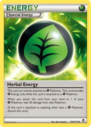 Herbal Energy 103/111 - XY Furious Fists Reverse Holofoil