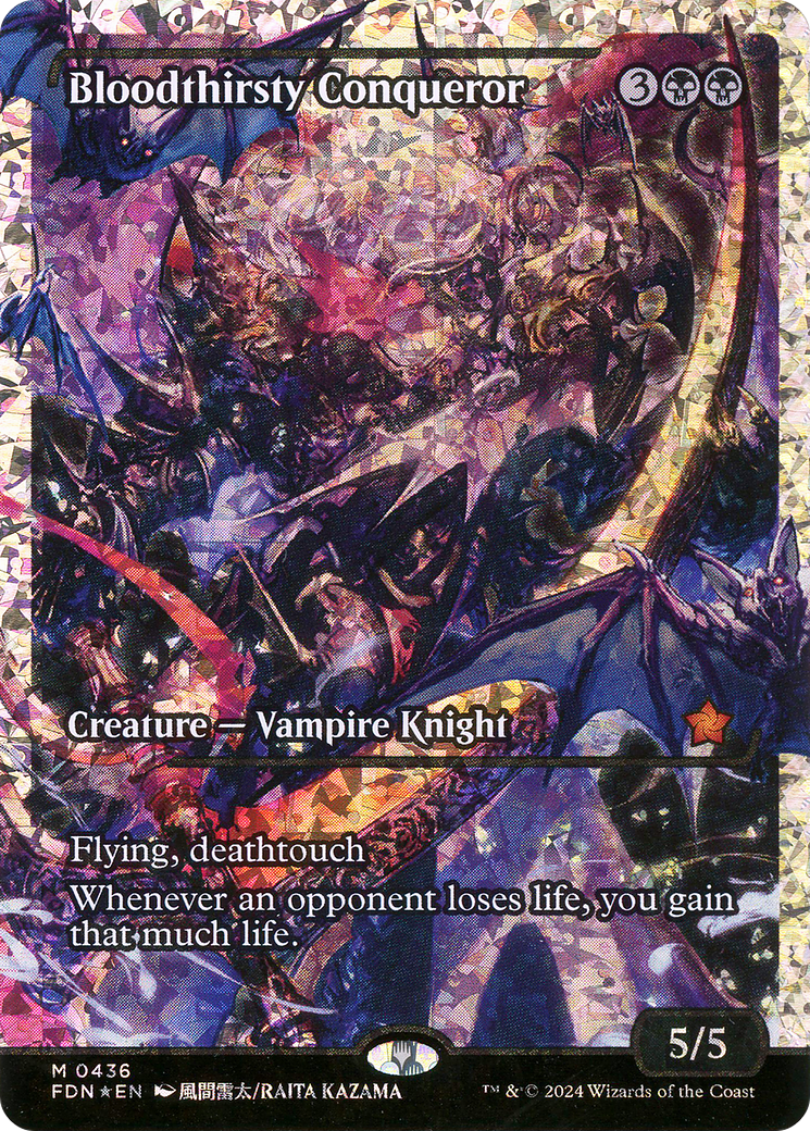 Bloodthirsty Conqueror (FDN-436) - Foundations: (Showcase) Foil