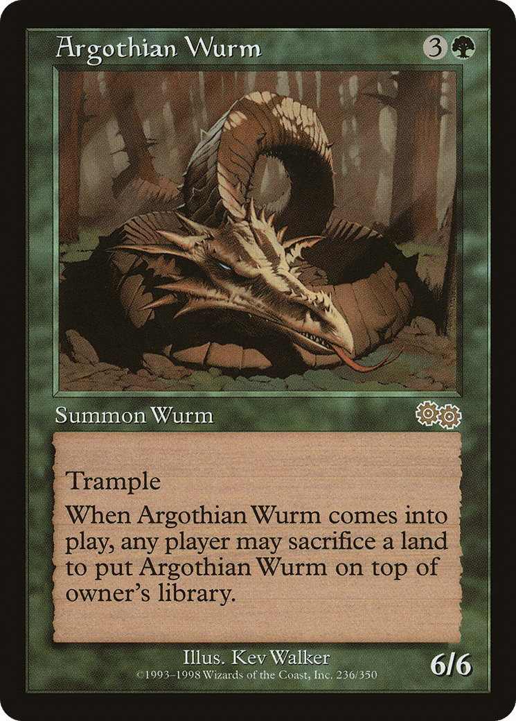 Argothian Wurm (USG-236) - Urza's Saga