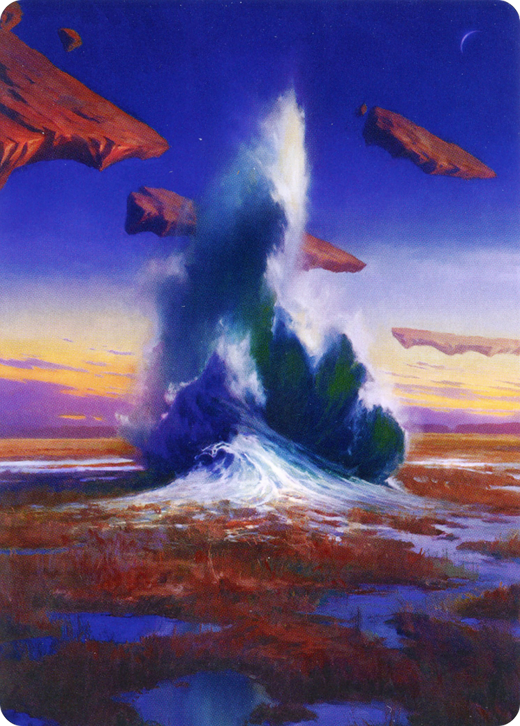 Flooded Strand // Flooded Strand (AZNR-029) - Zendikar Rising Art Series (Borderless) Foil