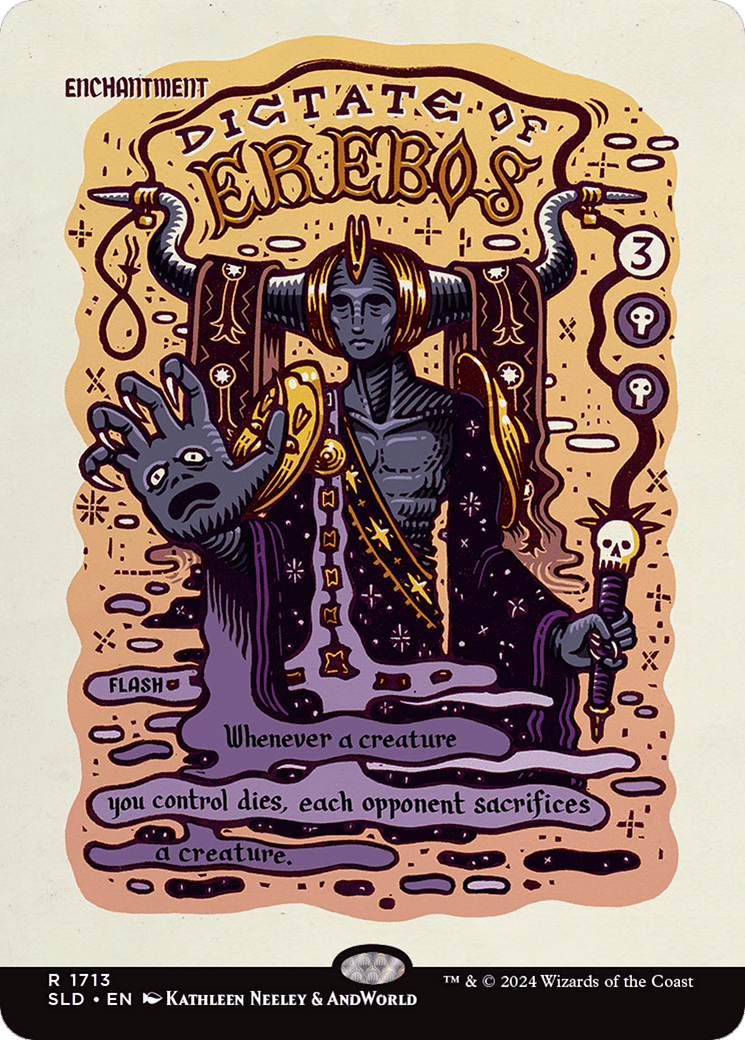 Dictate of Erebos (SLD-1713) - Secret Lair Drop (Borderless) Foil