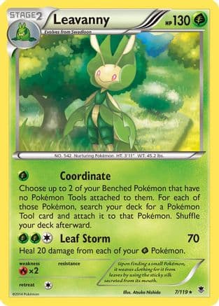 Leavanny 007 - Reverse Holofoil XY Phantom Forces - Rare