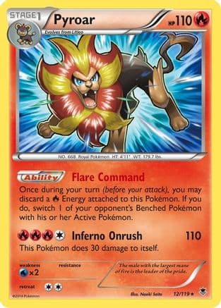 Pyroar 012/119 - XY Phantom Forces Reverse Holofoil