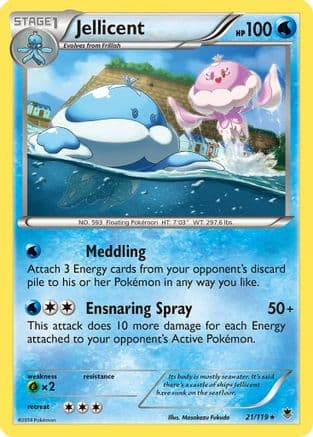 Jellicent 021/119 - XY Phantom Forces Reverse Holofoil