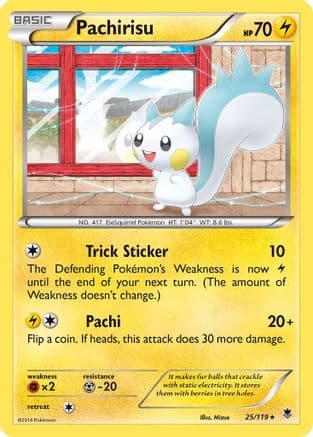 Pachirisu 025/119 - XY Phantom Forces Reverse Holofoil