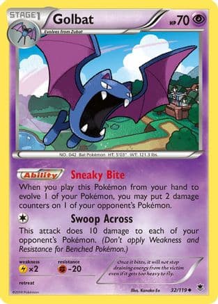 Golbat 032/119 - XY Phantom Forces Reverse Holofoil