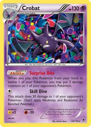 Crobat 033/119 - XY Phantom Forces Reverse Holofoil