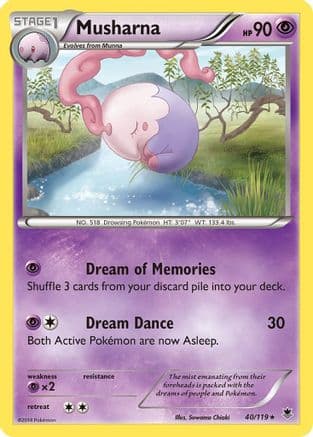 Musharna 40/119 - XY Phantom Forces Reverse Holofoil