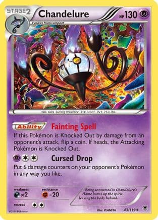 Chandelure 043/119 - XY Phantom Forces Reverse Holofoil