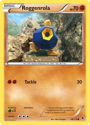 Roggenrola 48/119 - XY Phantom Forces Reverse Holofoil