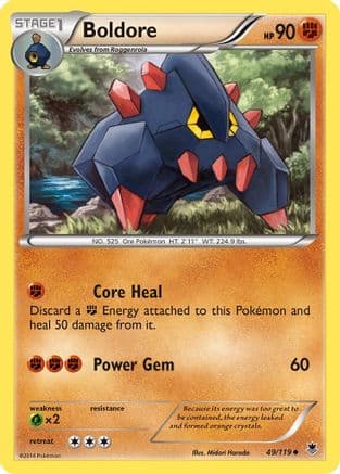 Boldore 49/119 - XY Phantom Forces Reverse Holofoil