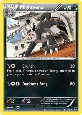 Mightyena 054/119 - XY Phantom Forces Reverse Holofoil
