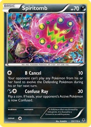 Spiritomb 055/119 - XY Phantom Forces Reverse Holofoil