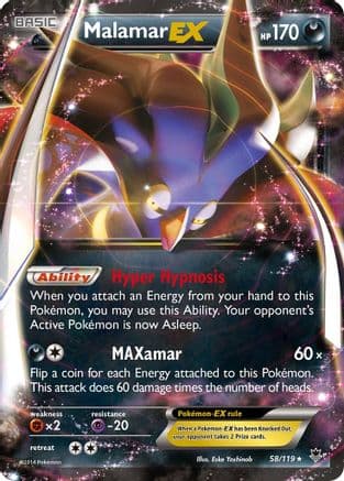 Malamar EX 58/119 - XY Phantom Forces Holofoil