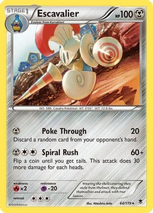 Escavalier 64/119 - XY Phantom Forces Reverse Holofoil