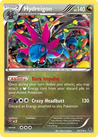 Hydreigon 074/119 - XY Phantom Forces Reverse Holofoil