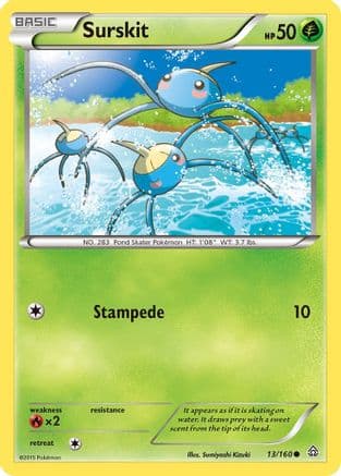 Surskit 13/160 - XY Primal Clash Reverse Holofoil