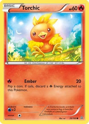 Torchic 025/160 - XY Primal Clash Reverse Holofoil