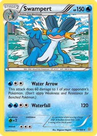 Swampert 035/160 - XY Primal Clash Reverse Holofoil