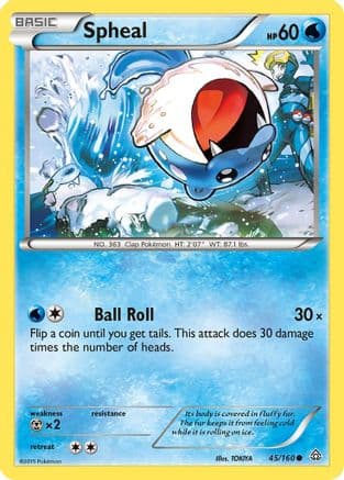 Spheal 045/160 - XY Primal Clash Reverse Holofoil