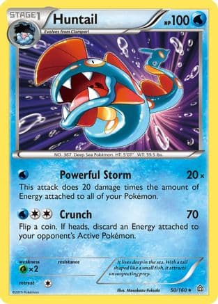 Huntail 50/160 - XY Primal Clash Reverse Holofoil