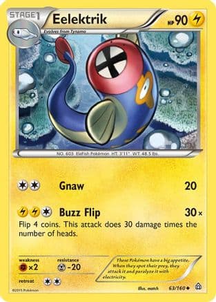 Eelektrik 63/160 - XY Primal Clash Reverse Holofoil