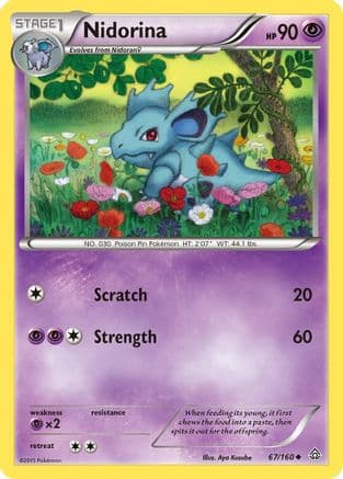 Nidorina 067/160 - XY Primal Clash Reverse Holofoil