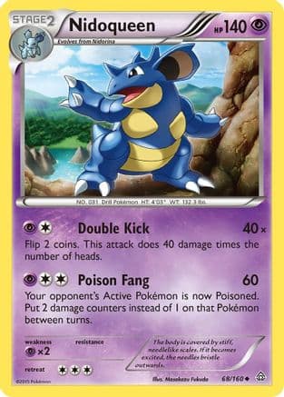 Nidoqueen 68/160 - XY Primal Clash Reverse Holofoil