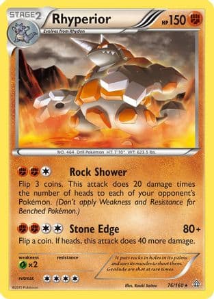 Rhyperior 76/160 - XY Primal Clash Reverse Holofoil