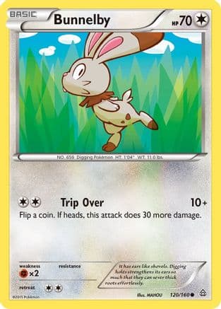 Bunnelby 120 - Reverse Holofoil XY Primal Clash - Common