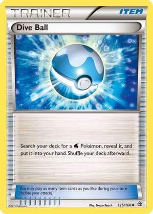 Dive Ball 125/160 - XY Primal Clash Reverse Holofoil