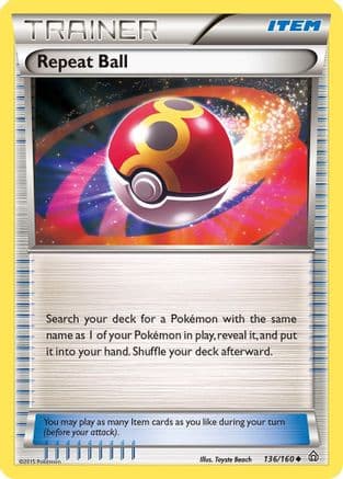 Repeat Ball 136/160 - XY Primal Clash Reverse Holofoil