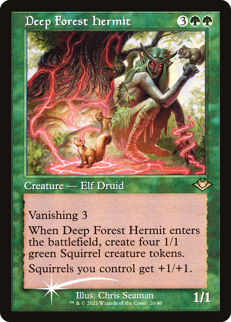 Deep Forest Hermit (H1R-020) - Modern Horizons 1 Timeshifts Etched Foil