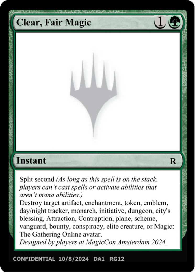 Clear, Fair Magic (DA1-RG12B) - Unknown Event