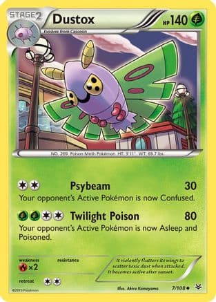 Dustox 007/108 - XY Roaring Skies Reverse Holofoil